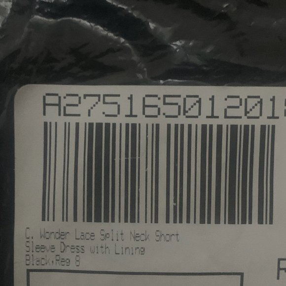 NWT C. WONDER BLACK LACE SPLIT NECK DRESS W/LINING 8 - Picture 13 of 13
